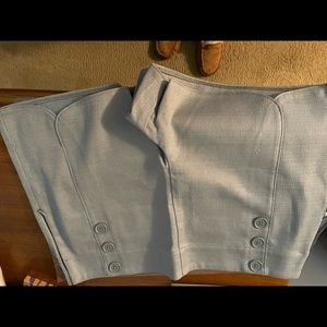 Womens light blue shorts.